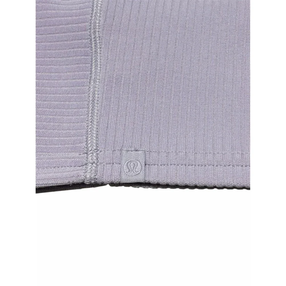 Lululemon Ribbed Softstreme Cropped Tank Top Lilac Ether Size 6 EUC